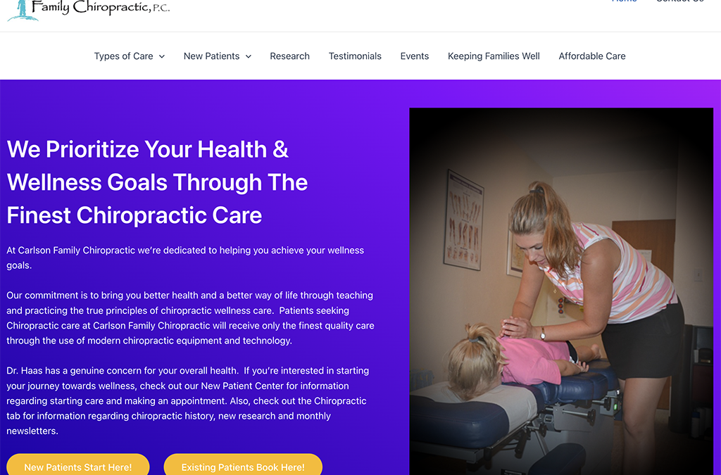 Carlson Family Chiropractic Web Design