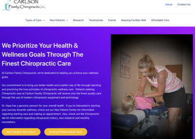 Carlson Family Chiropractic Web Design