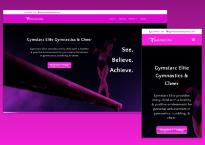 Gymstarz Elite Gymnastics Website Optimization & Design