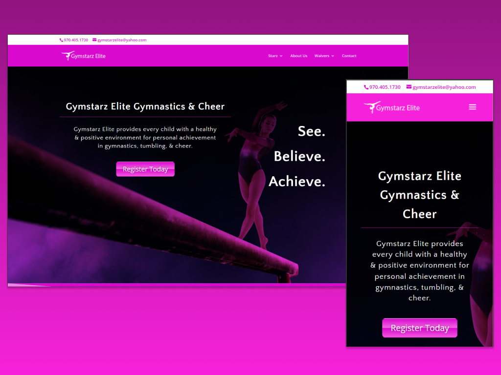 Website optimization, search results, Gymstarz