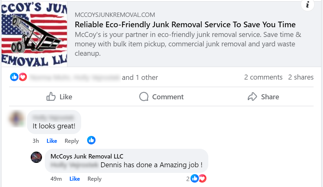 Facebook, post, thread, testimonial