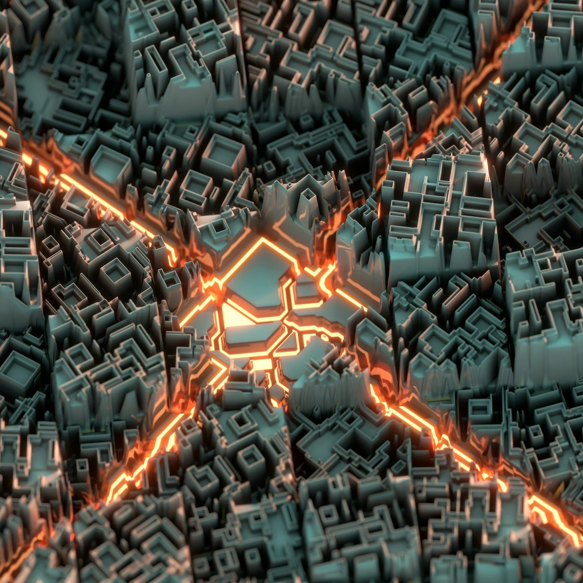 a computer generated 3d image of a city, website optimization information