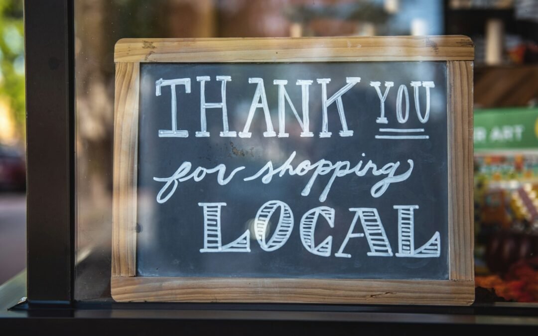 shallow focus photo of thank you for shopping signage, benefits of local seo